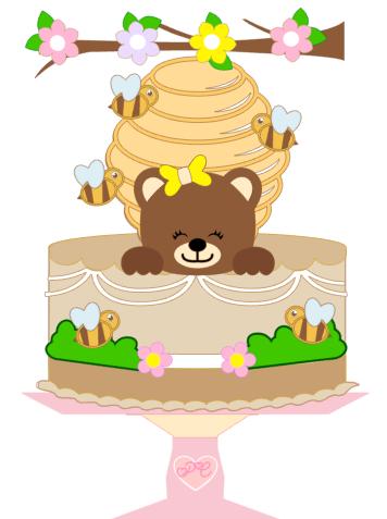 Arquivo de corte topo de bolo Ursinha