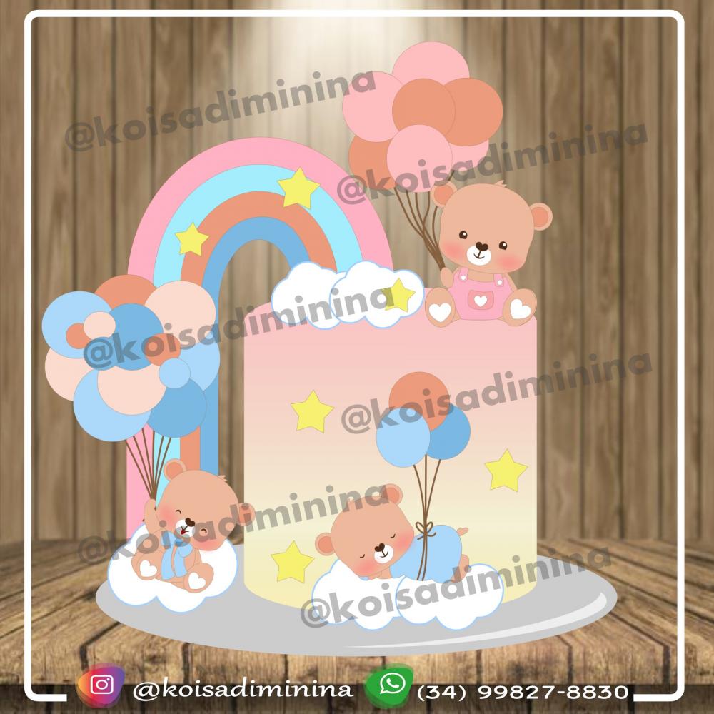 Arquivo de corte topo de bolo Ursinho