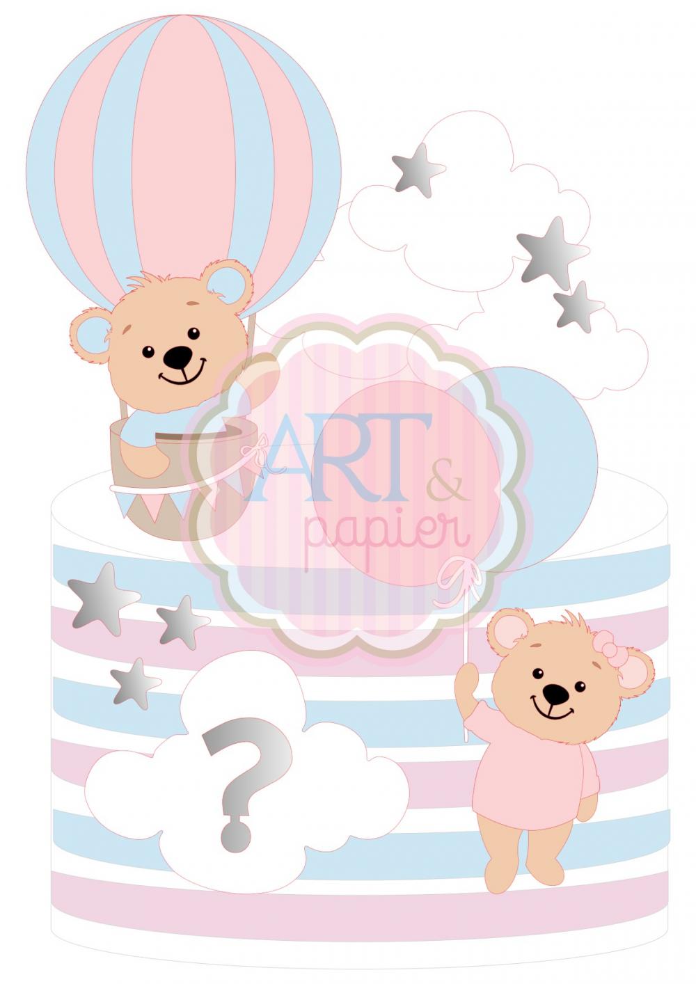 Arquivo de corte topo de bolo Ursinho