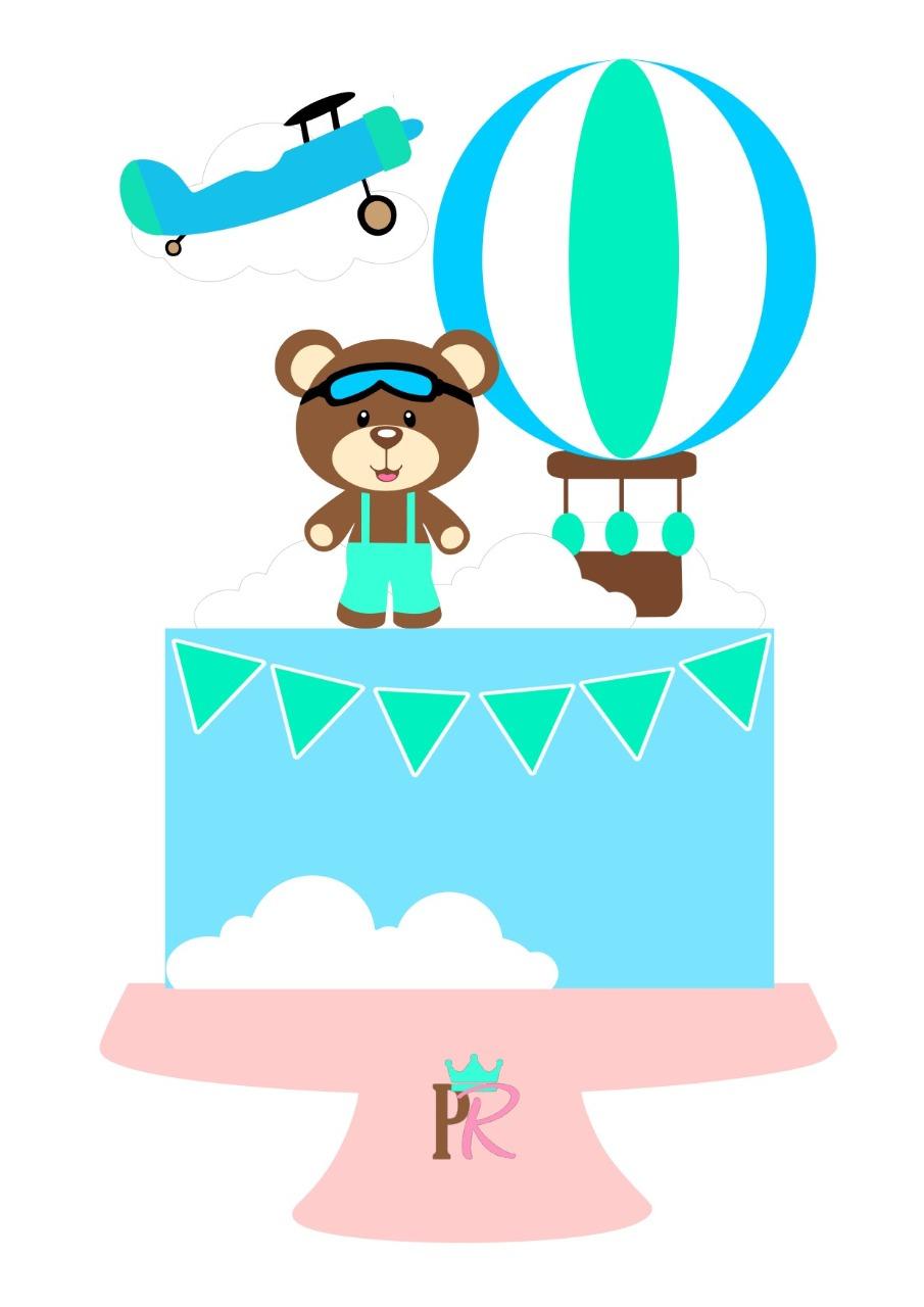 Arquivo de corte topo de bolo Ursinho