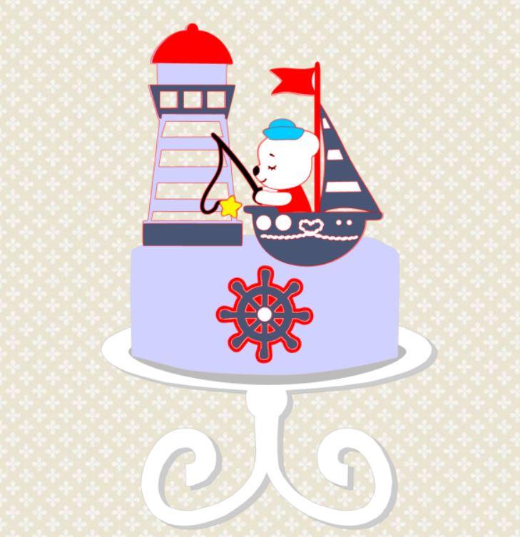 Arquivo de corte topo de bolo Ursinho