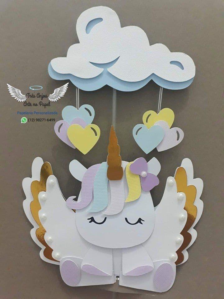 Arquivo de corte topo de bolo Unicórnio