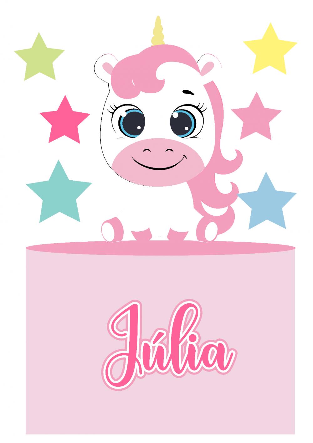 Arquivo de corte topo de bolo Unicórnio