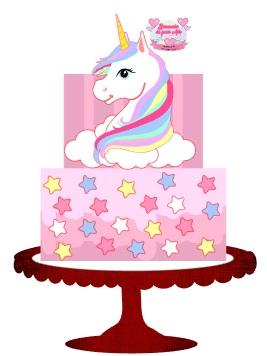 Arquivo de corte topo de bolo Unicórnio