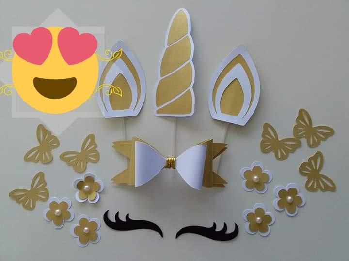 Arquivo de corte topo de bolo Unicórnio