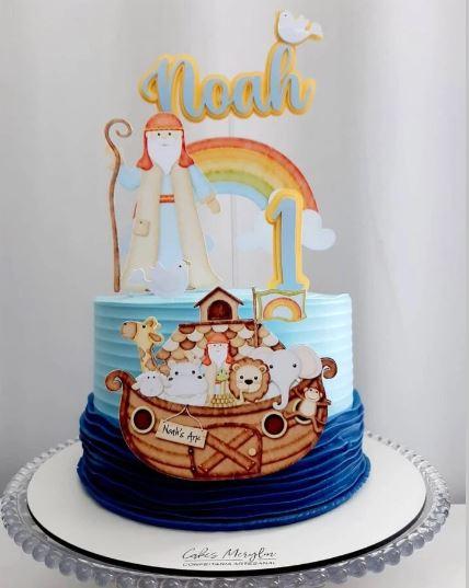 Arquivo de corte topo de bolo Arca de Noé