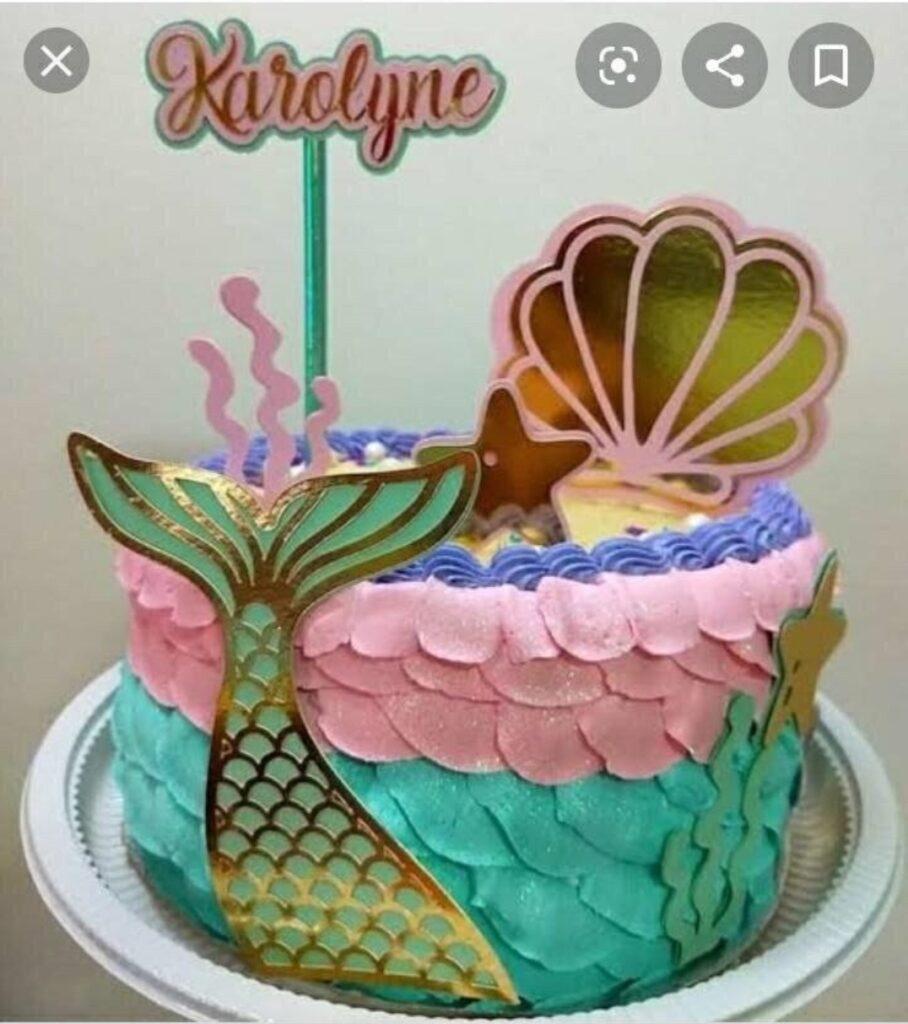 Arquivo de corte topo de bolo Sereia