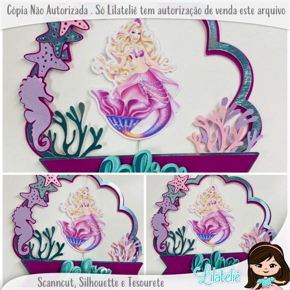 Arquivo de corte topo de bolo Sereia