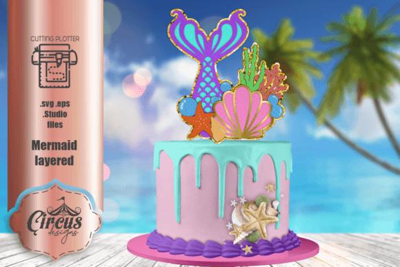 Arquivo de corte topo de bolo Sereia