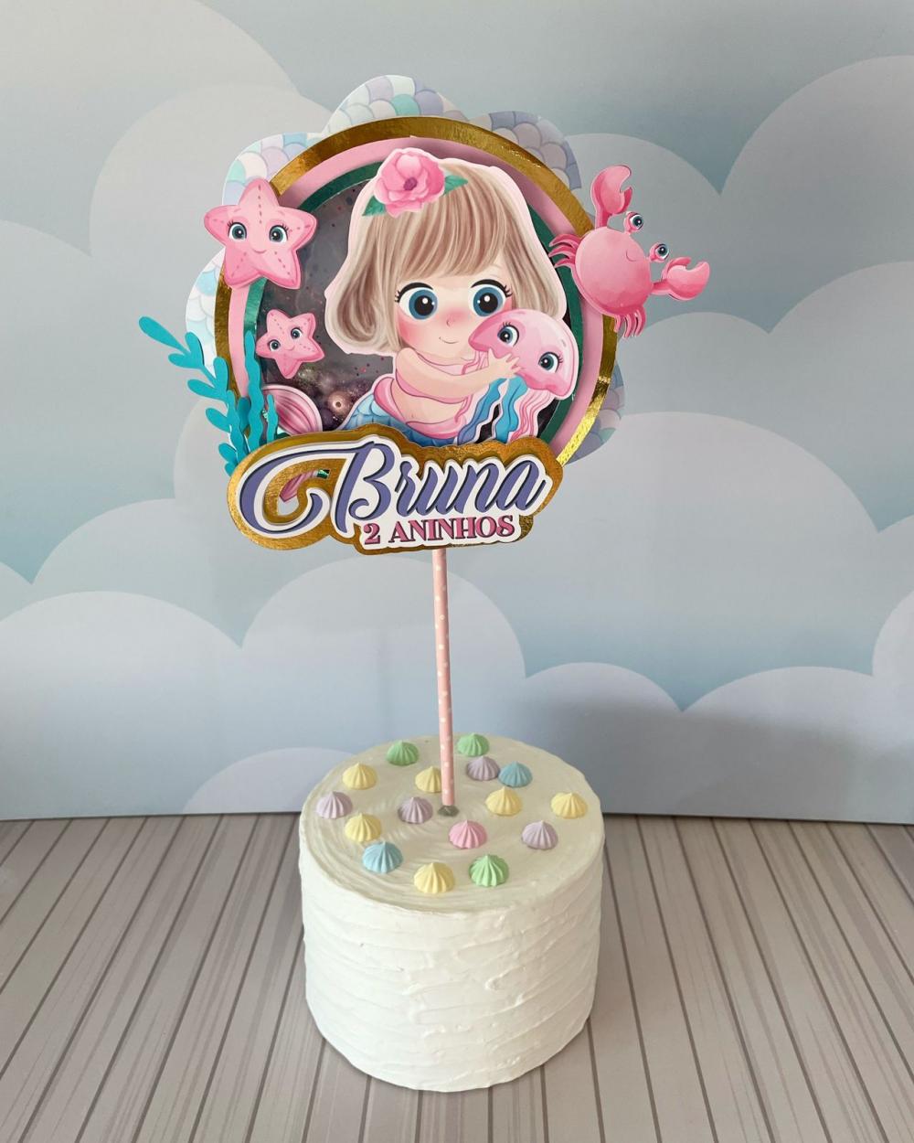 Arquivo de corte topo de bolo Sereia