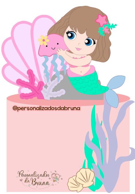 Arquivo de corte topo de bolo Sereia