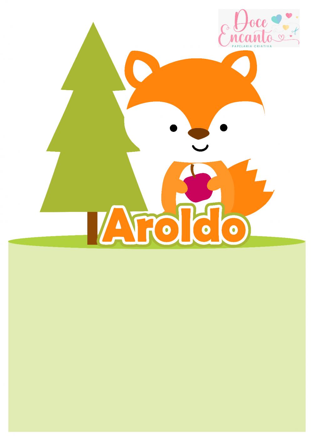 Arquivo de corte topo de bolo Raposinha