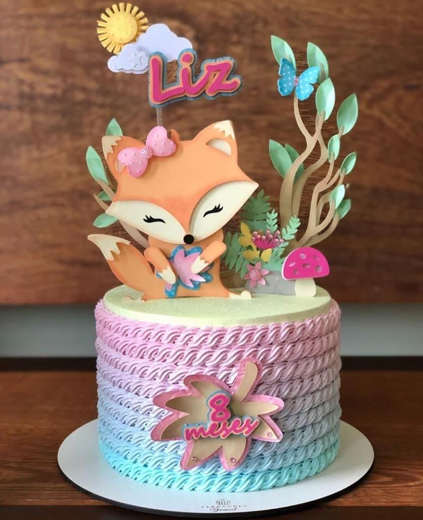 Arquivo de corte topo de bolo Raposinha