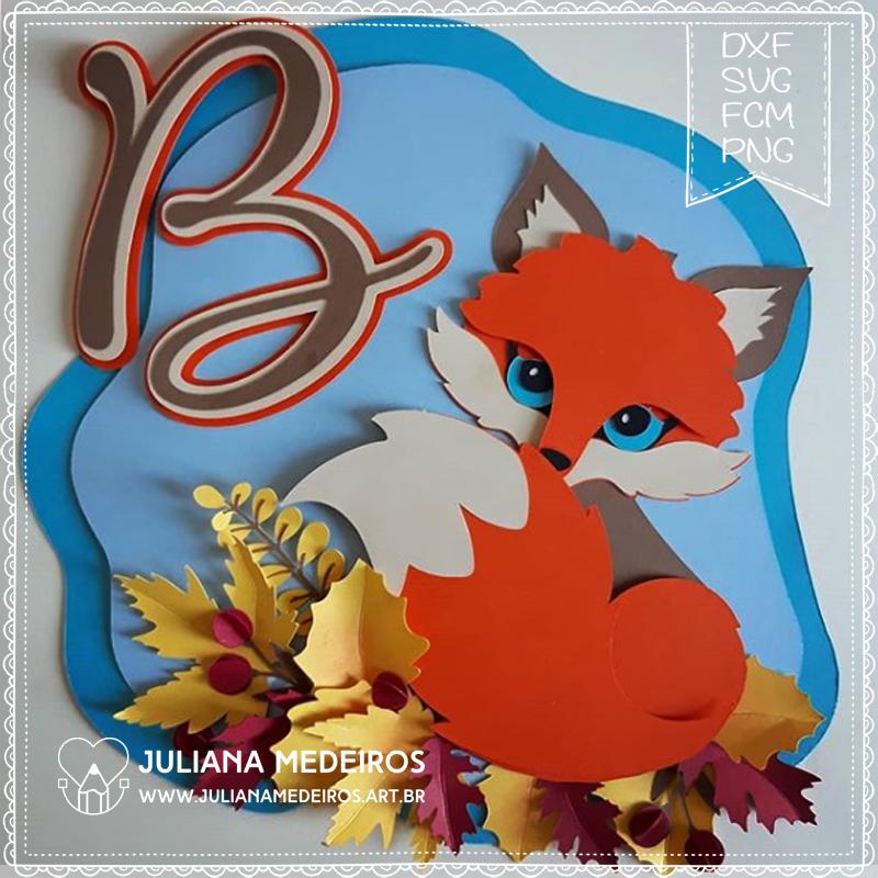 Arquivo de corte topo de bolo Raposinha