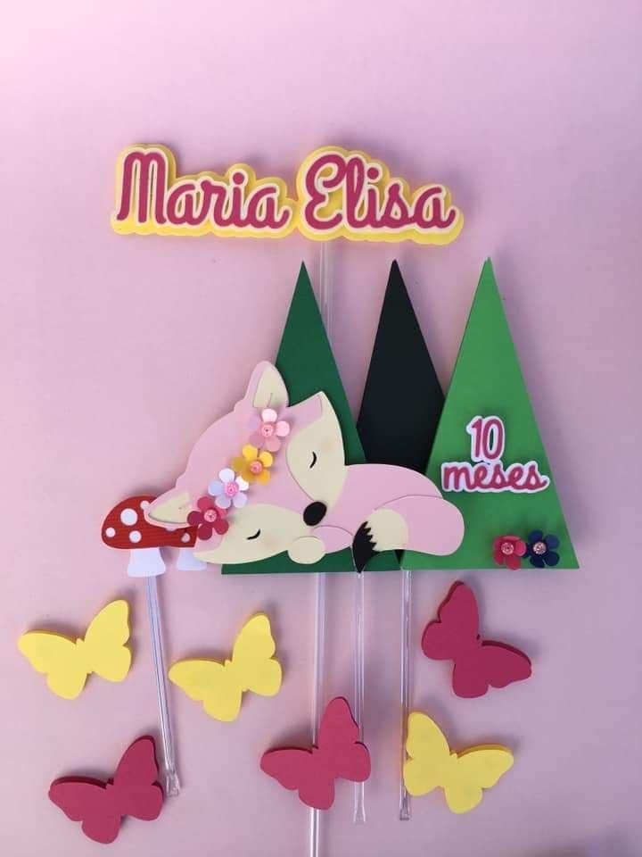 Arquivo de corte topo de bolo Raposinha