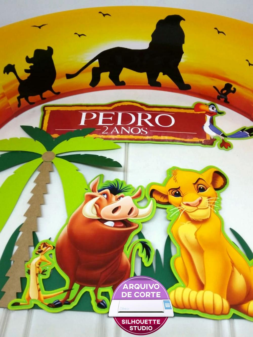 Arquivo de corte topo de bolo Rei leão