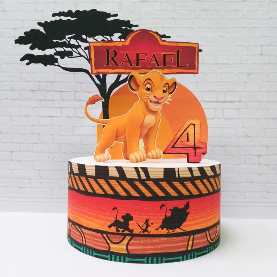 Arquivo de corte topo de bolo Rei leão