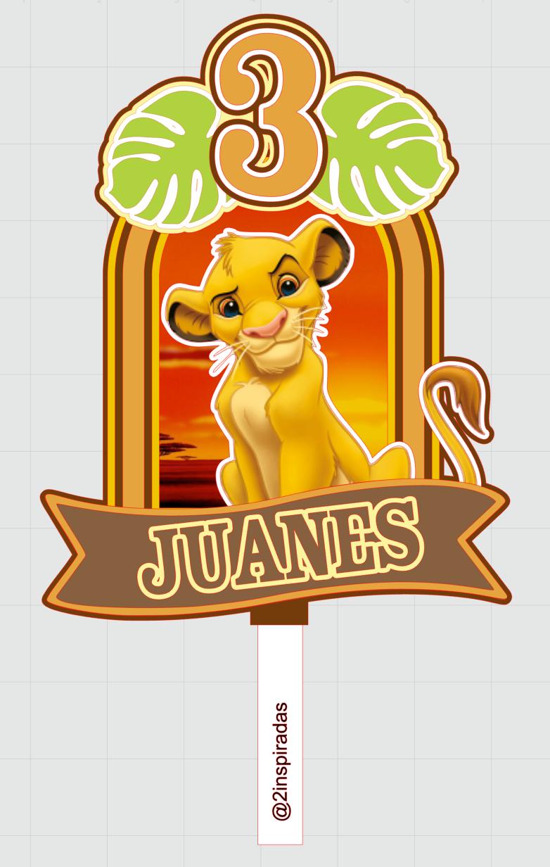 Arquivo de corte topo de bolo Rei leão