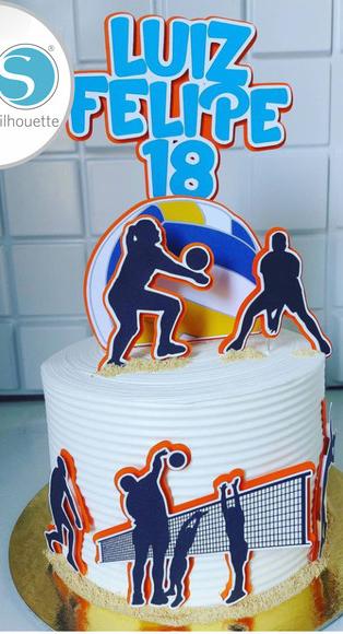 Arquivo de corte topo de bolo Volei