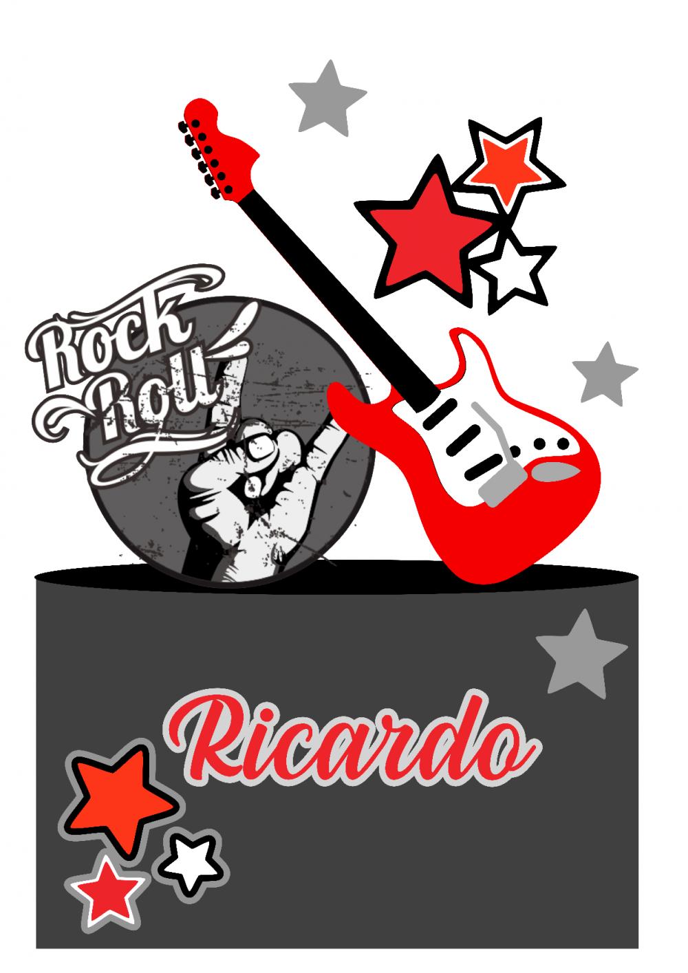 Arquivo de corte topo de bolo Rock