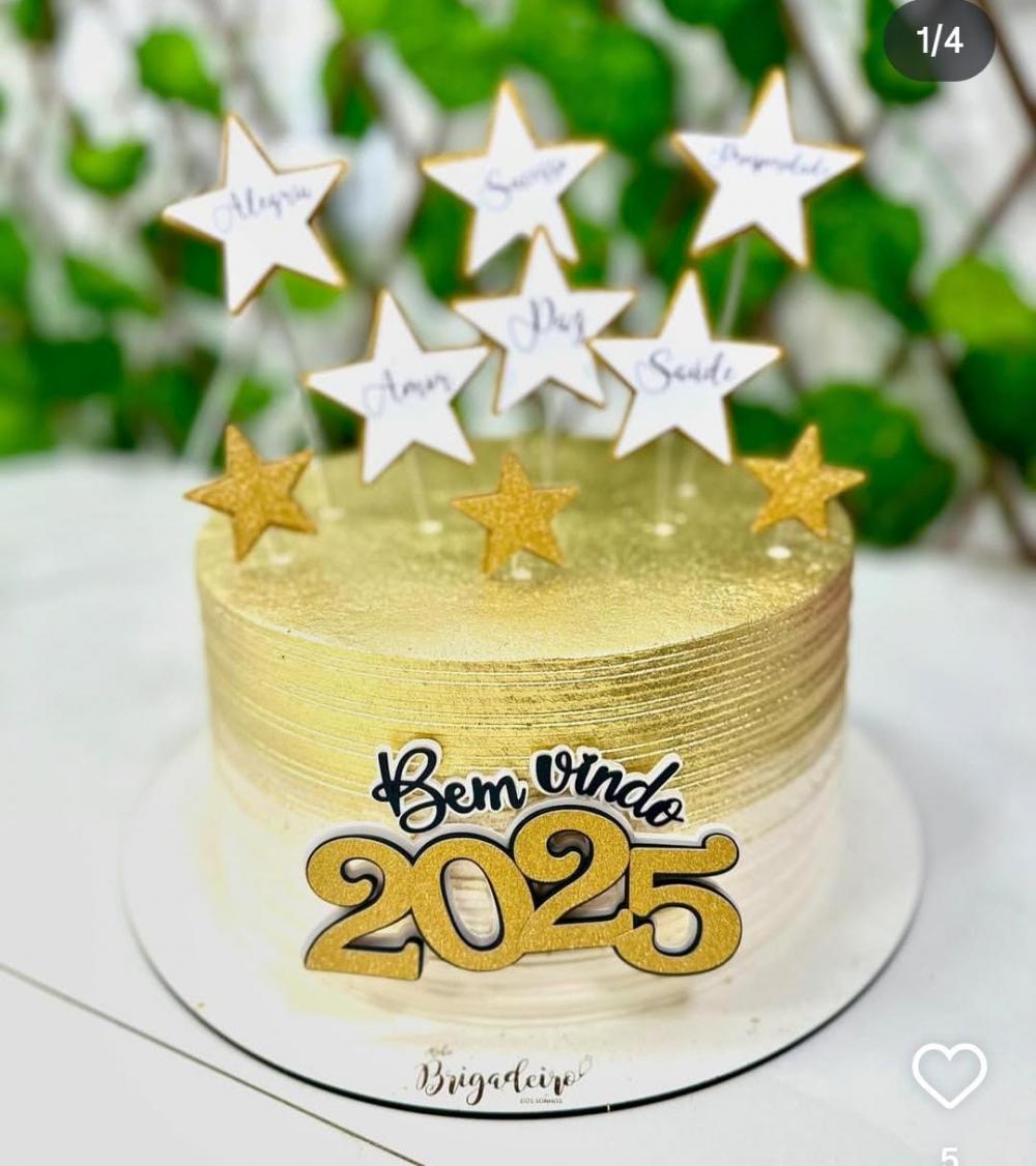 Arquivo de corte topo de bolo ano novo