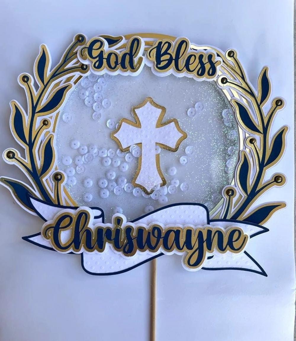 Arquivo de corte Topo de bolo Cruz