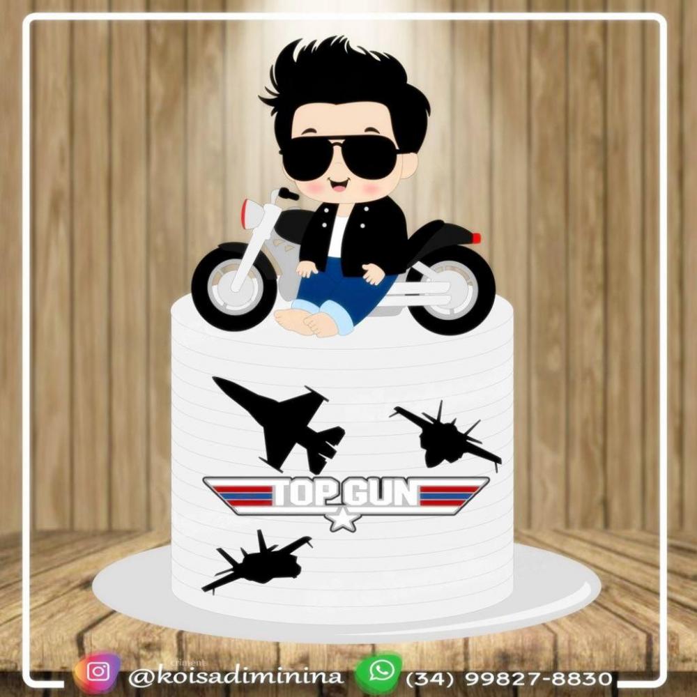 Arquivo de corte topo de bolo Top Gun