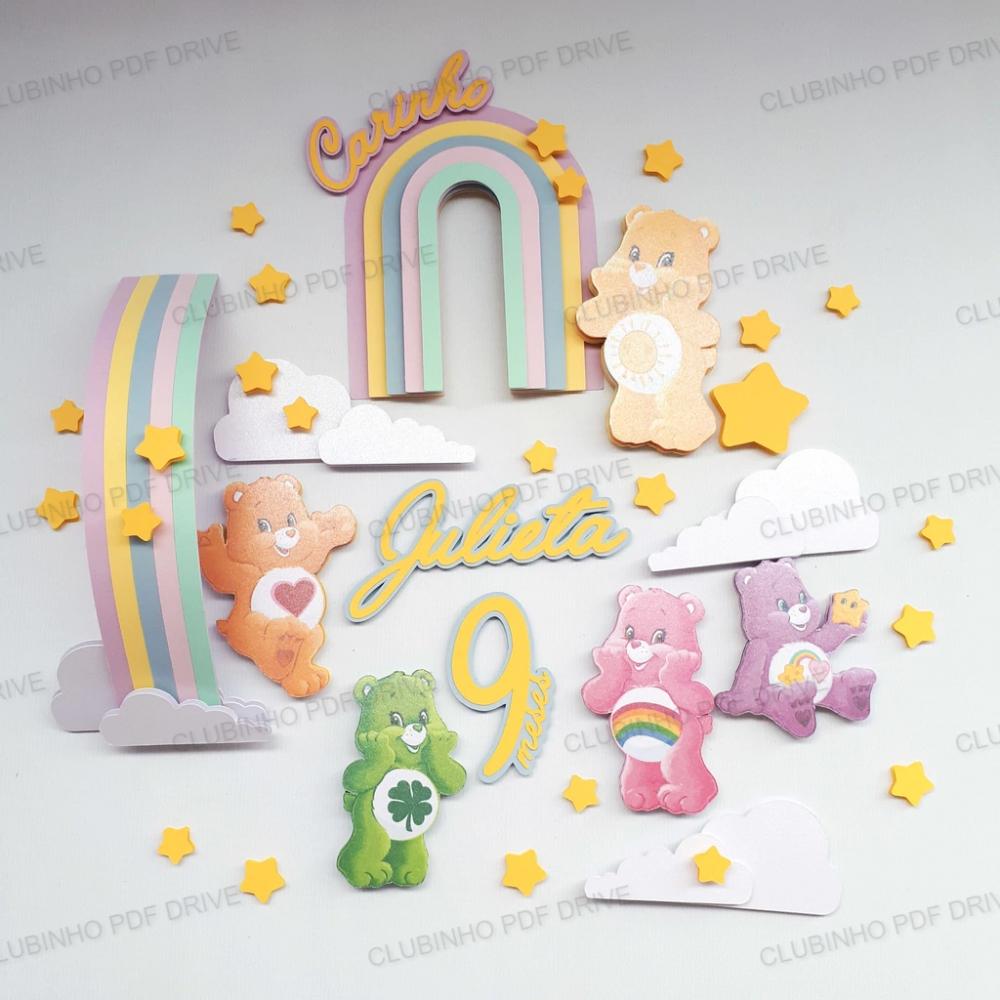 Arquivo de corte topo de bolo Ursinhos Carinhosos