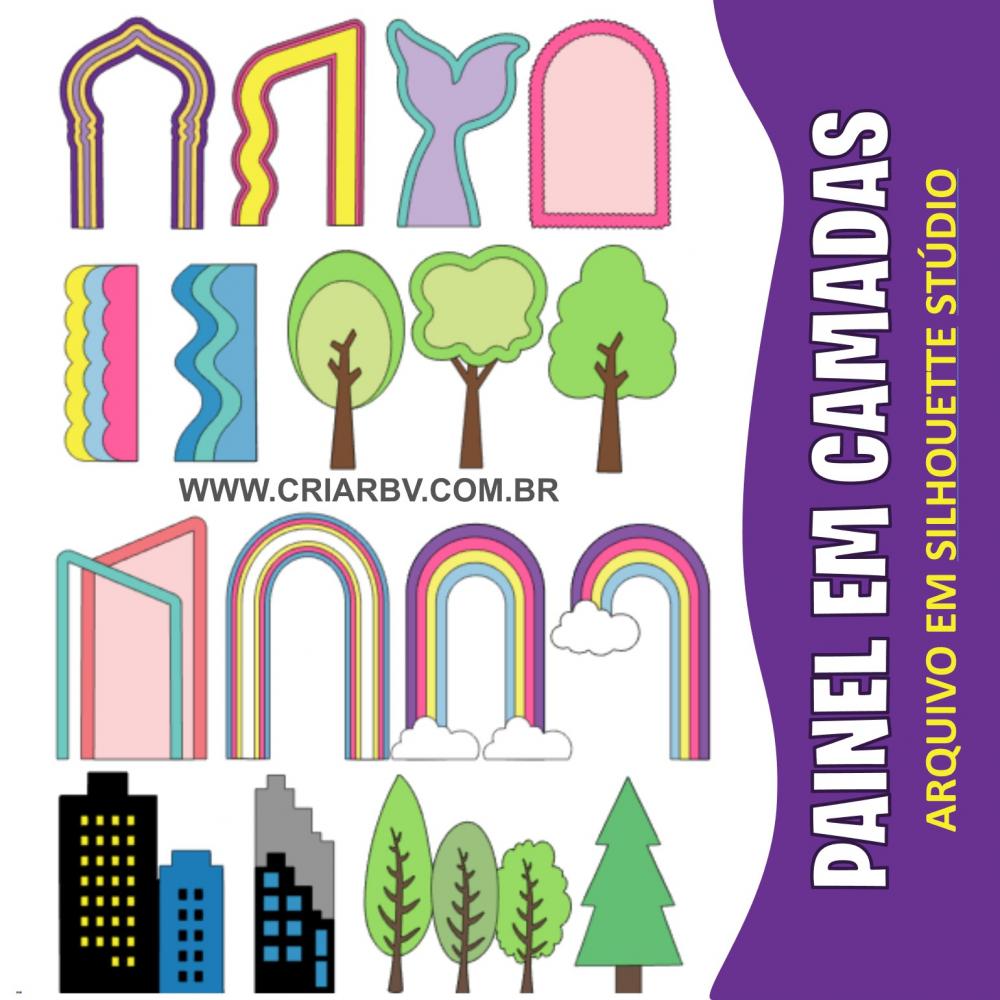 Arquivo de corte topo de bolo Painéis