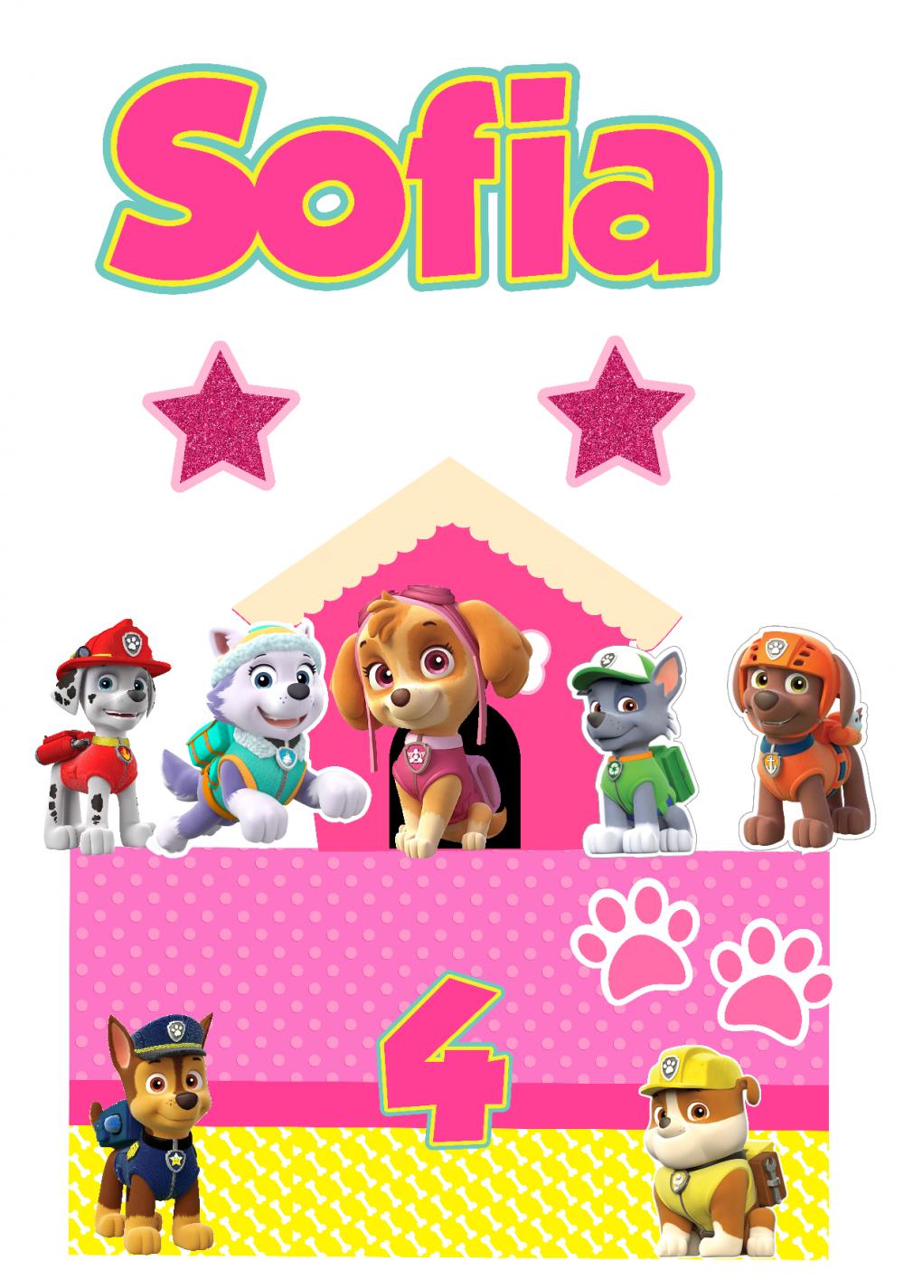 Arquivo de Corte Topo de Bolo Patrulha Canina