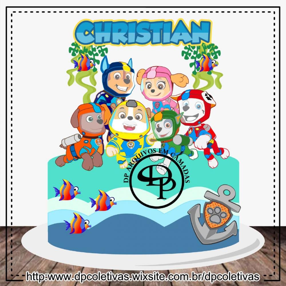 Arquivo de Corte Topo de Bolo Patrulha Canina