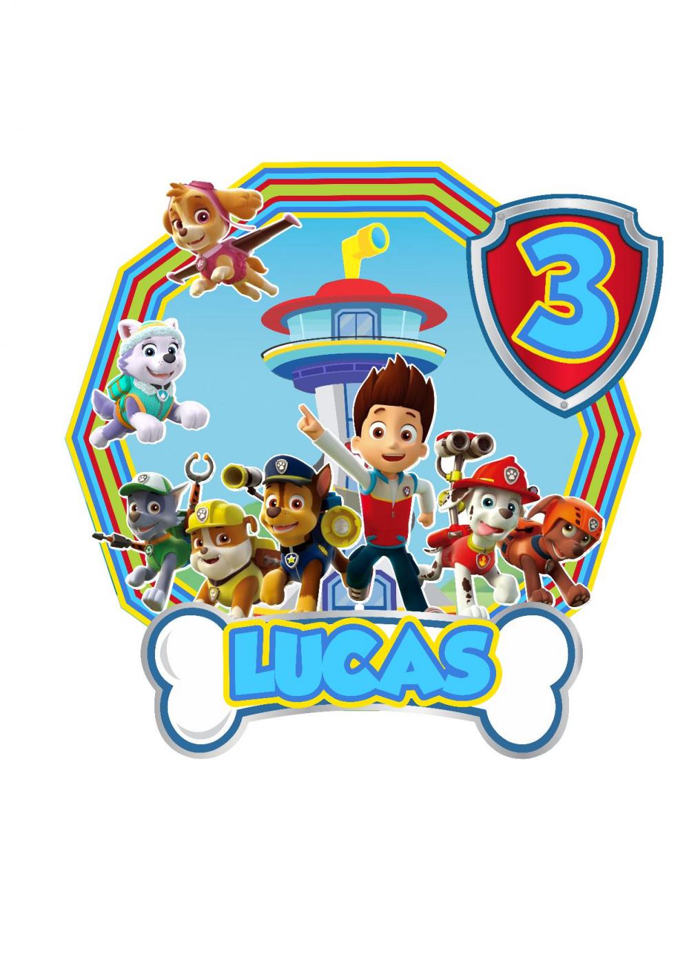 Arquivo de Corte Topo de Bolo Patrulha Canina