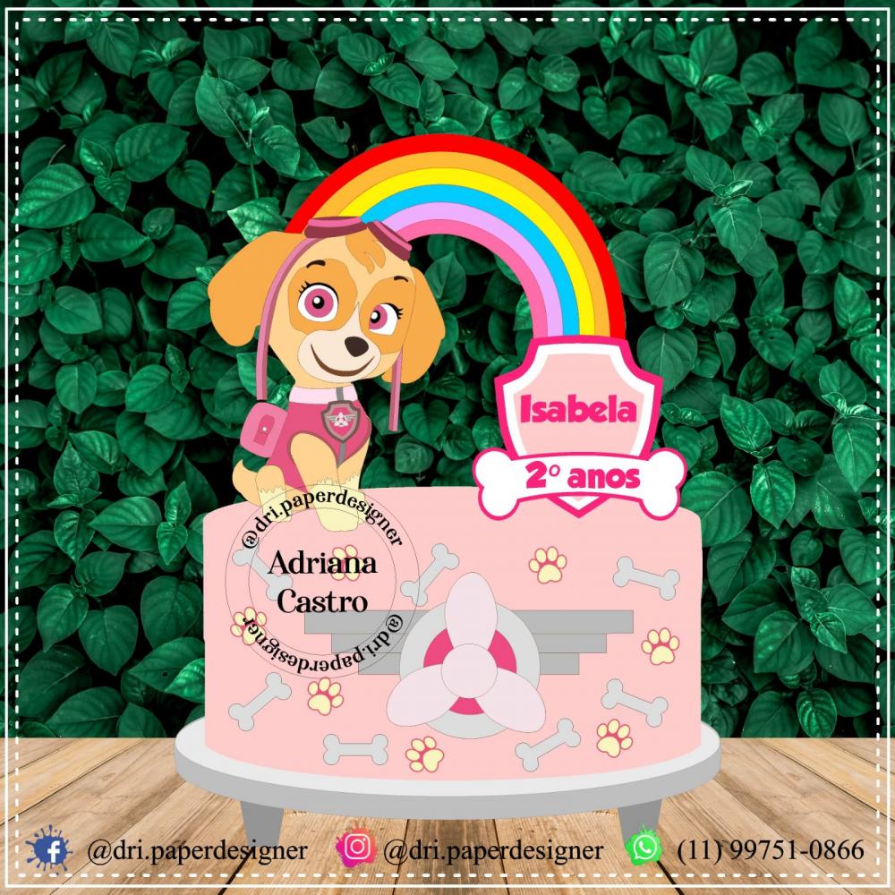 Arquivo de Corte Topo de Bolo Patrulha Canina