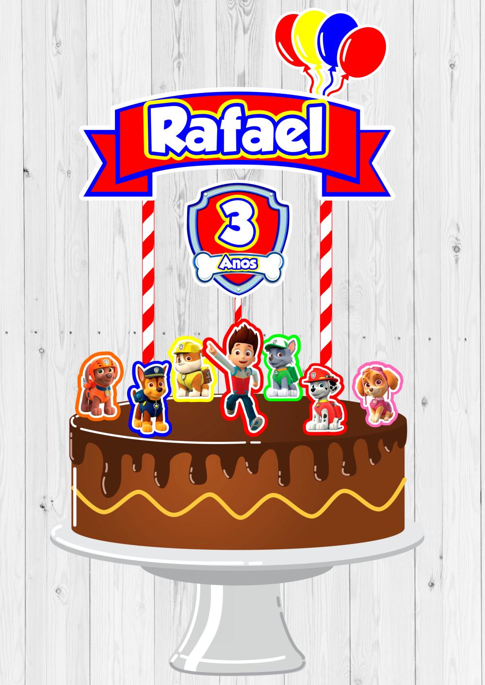 Arquivo de Corte Topo de Bolo Patrulha Canina