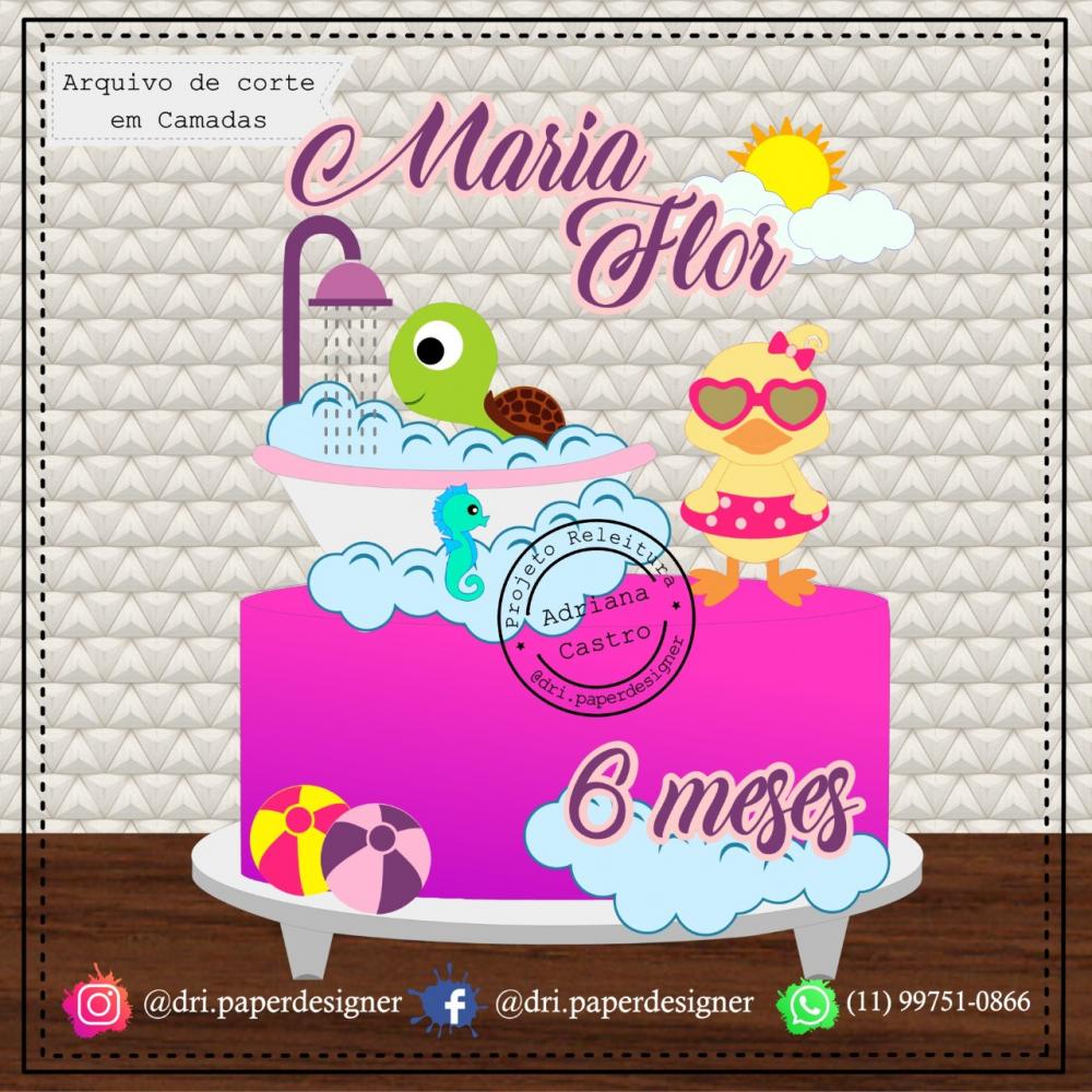 Arquivo de corte topo de bolo patinho