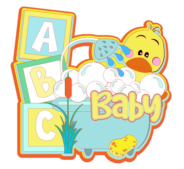 Arquivo de corte topo de bolo patinho