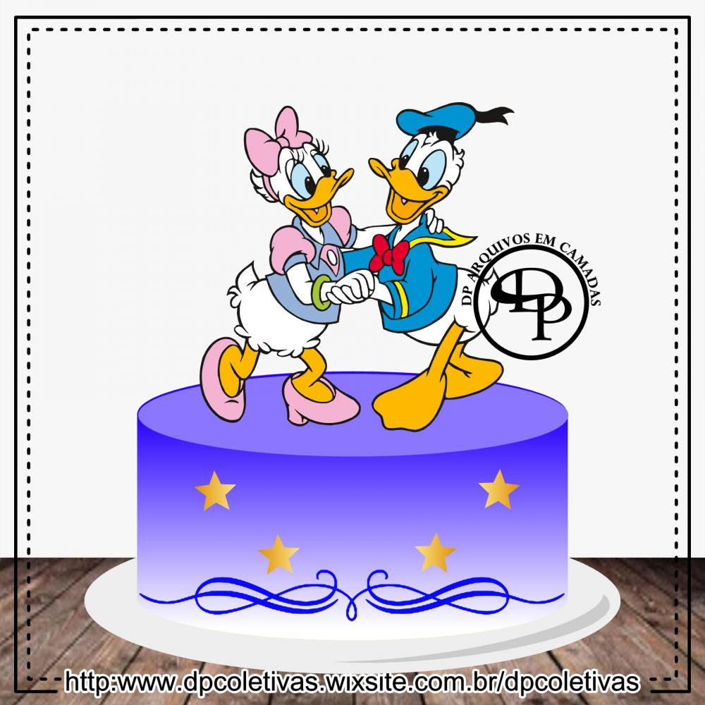 Arquivo de corte topo de bolo pato Donald