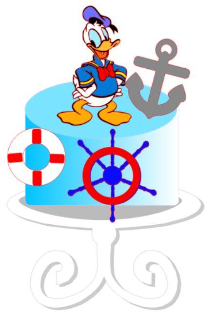 Arquivo de corte topo de bolo pato Donald