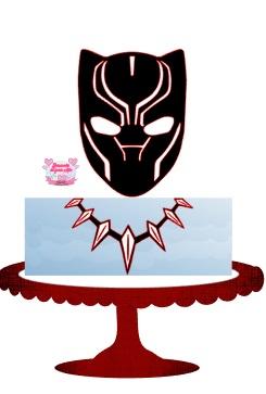 Arquivo de corte topo de bolo Pantera Negra