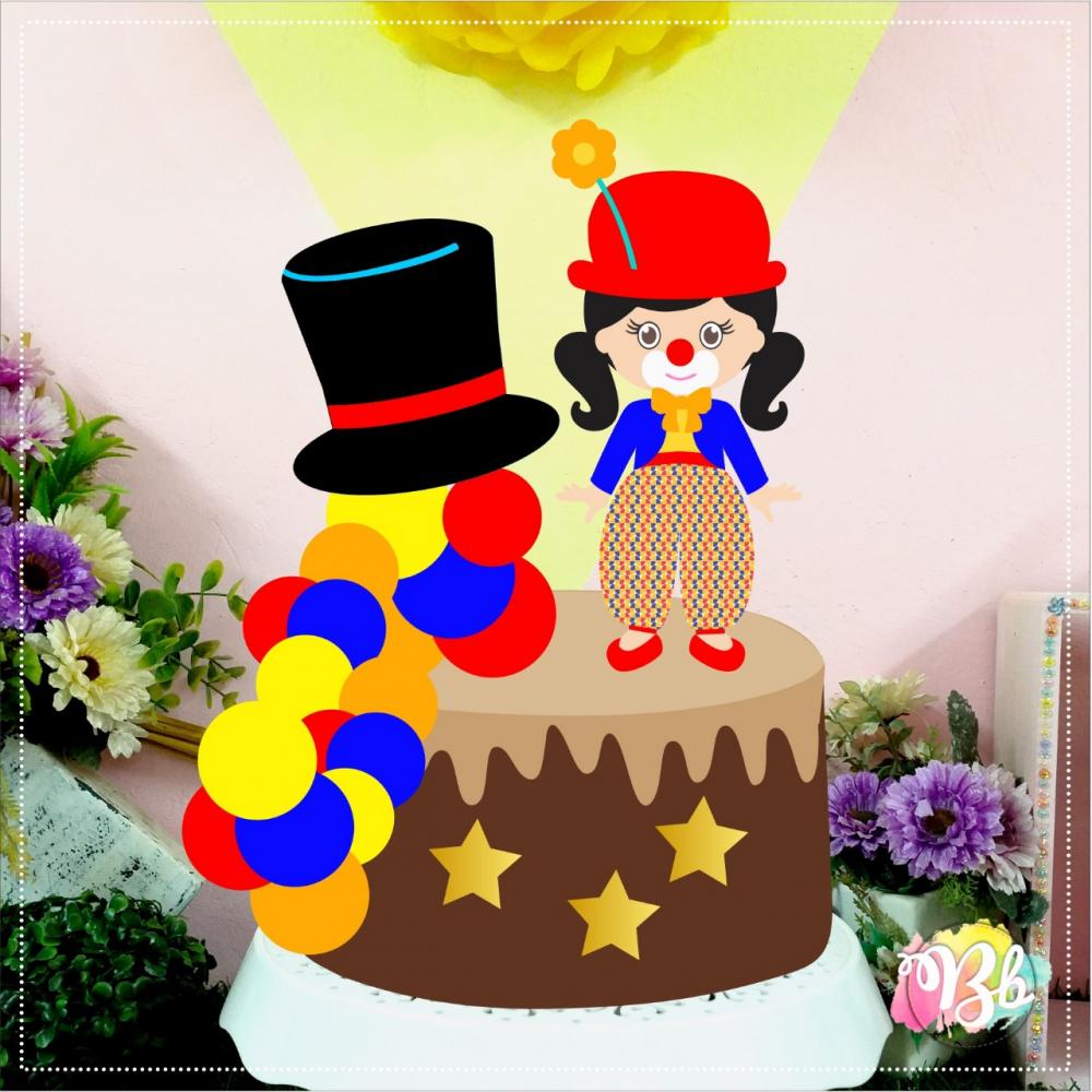 Arquivo de corte topo de bolo Palhaço