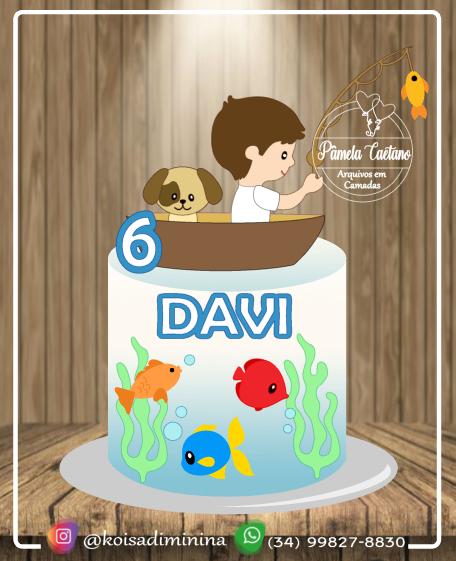 Arquivo de Corte Topo de Bolo Pescaria