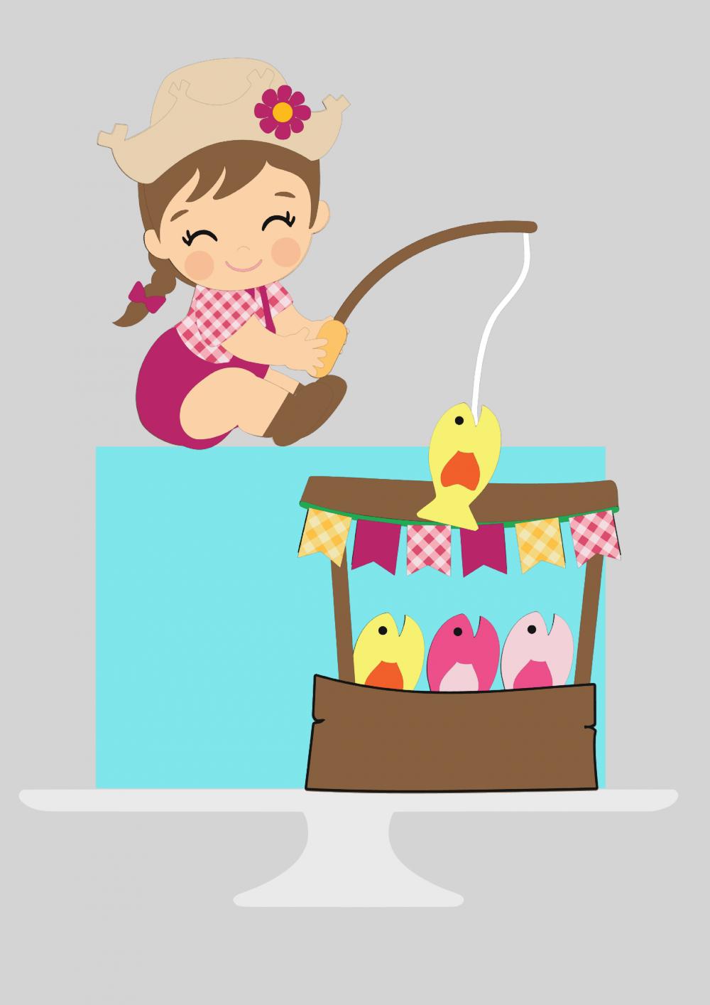 Arquivo de Corte Topo de Bolo Pescaria