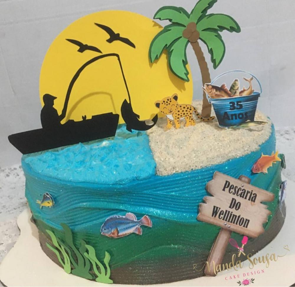 Arquivo de Corte Topo de Bolo Pescaria