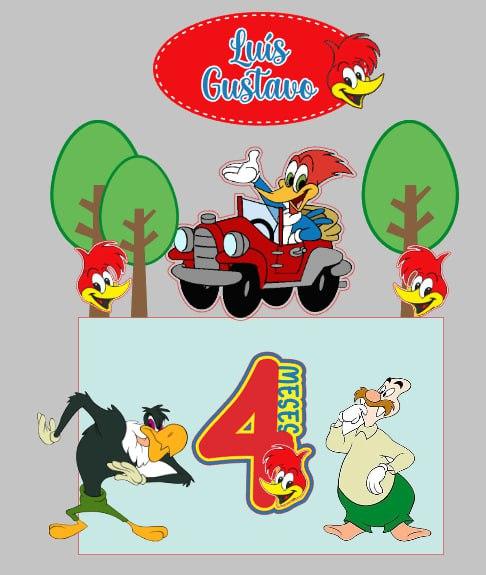 Arquivo de corte topo de bolo Pica Pau