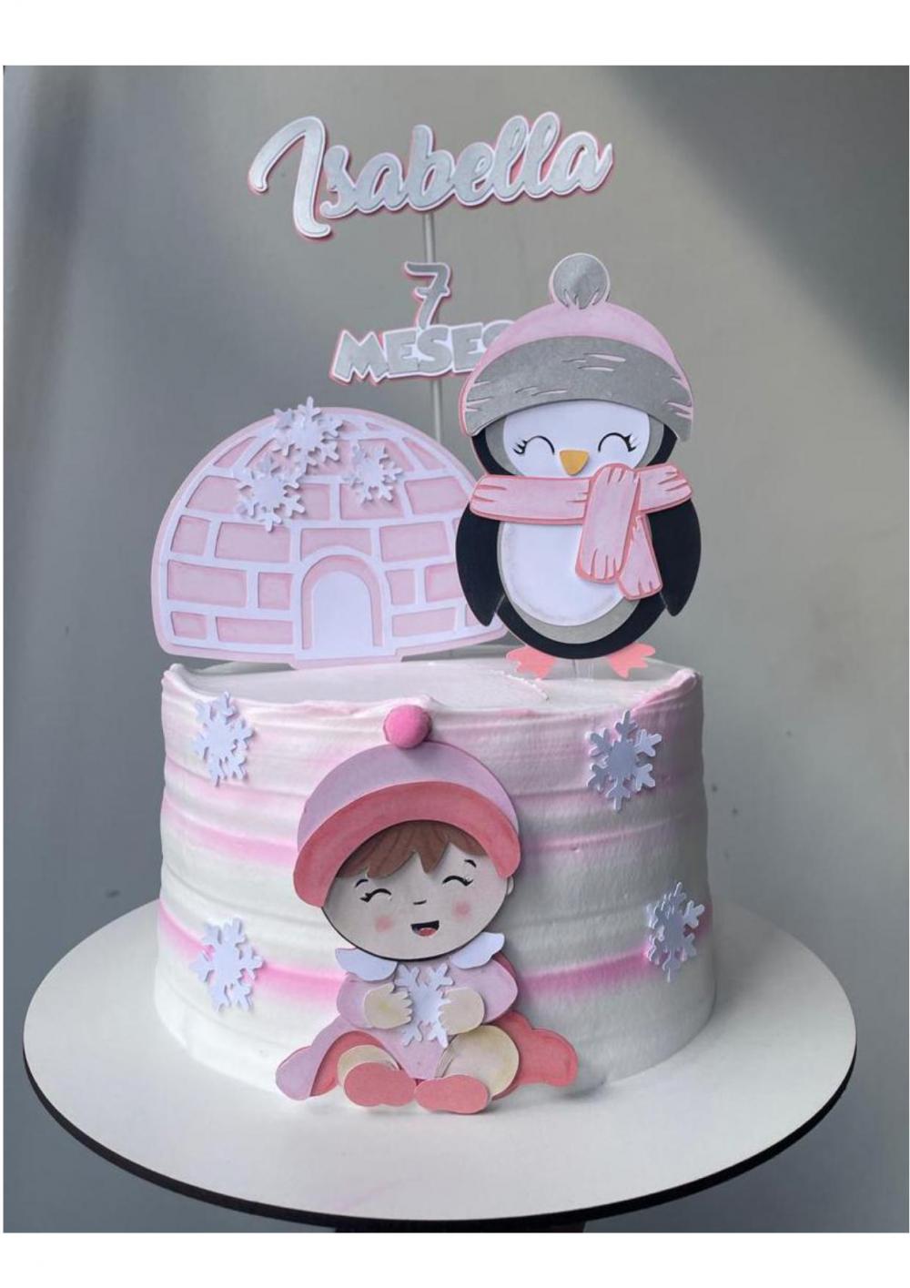 Arquivo de corte topo de bolo pinguim