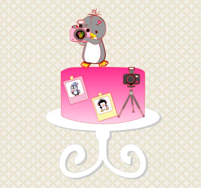 Arquivo de corte topo de bolo pinguim