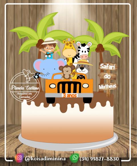 Arquivo de corte topo de bolo Safari