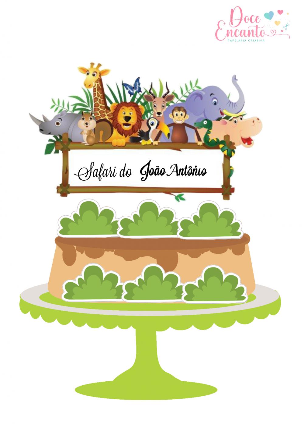 Arquivo de corte topo de bolo Safari