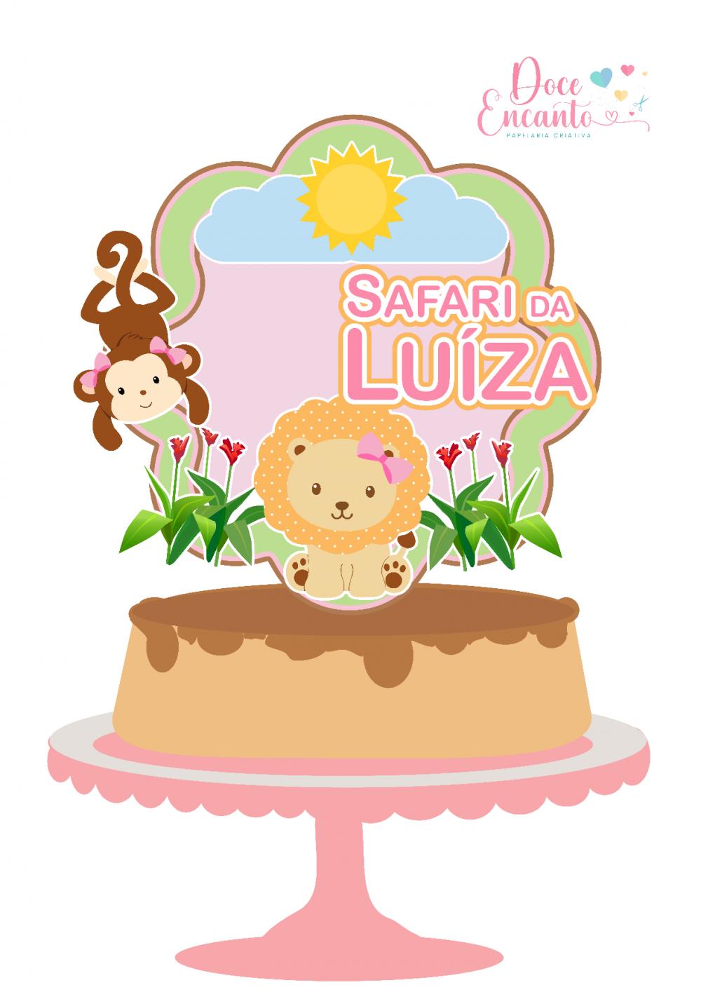 Arquivo de corte topo de bolo Safari