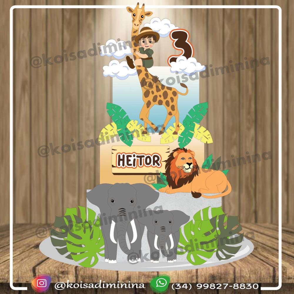 Arquivo de corte topo de bolo Safari